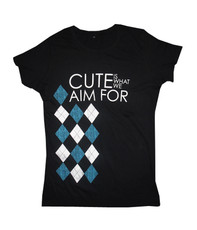 Ladies Argyle Tee Black