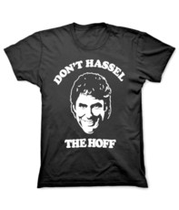 Don't Hassel The Hoff Black Skinny White Print