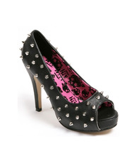 WTH Black Peeptoe Platform