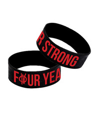 Black and Red Silicone Wristband