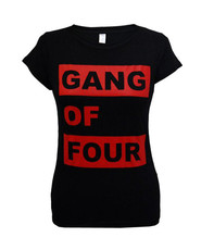 Red Block Ladies T-Shirt Black