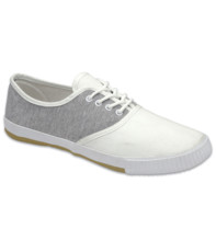 Grey White canvas Plimsolls