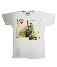 Guitar Short Sleeve White Tee By Religion