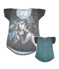 Black/Blue Ladies T-Shirt by House Of The Gods