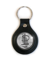 Icon On Leather Key Chain