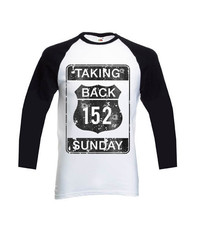 White/Black Shield Logo Baseball Longsleeve T-Shirt