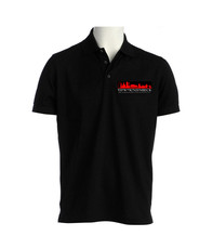 Black Polo With Embroidered Breast Logo