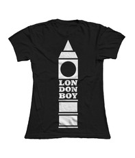 Ladies London Boy Black T-Shirt