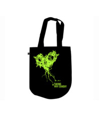Green Heart Swirl Tote Bag 