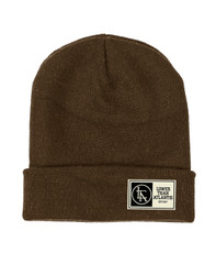 Labelled Beanie Hat Brown