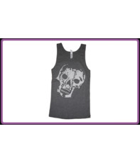 Skull Ladies Tank Top (Grey)