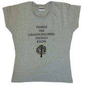 Ladies Grey Grandchildren Ladies T-Shirt