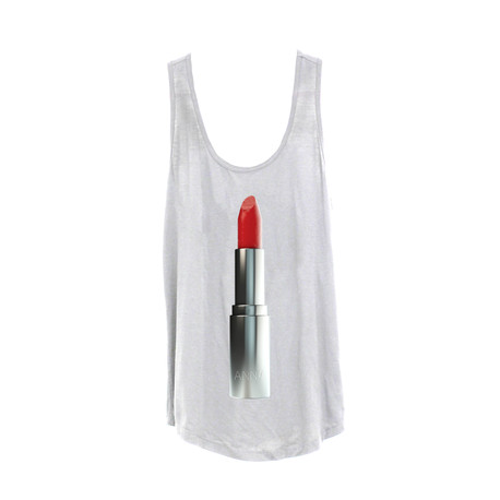 Ladies Lipstick White Vest