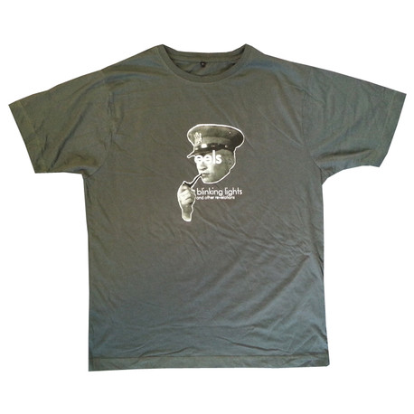Mens Dark Green Blinking Lights T-Shirt