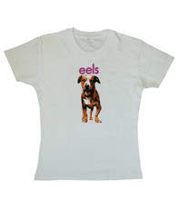 Ladies White Dog T-Shirt