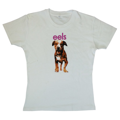 Ladies White Dog T-Shirt