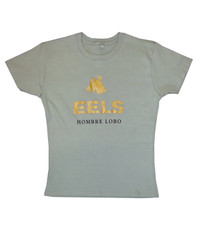 Ladies Grey Hombre Lobo T-Shirt