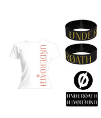 Ink Logo Ladies White T-Shirt FREE Sticker and Wristband