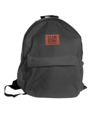 Graphite Leather Patch Backpack