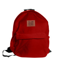 Red Leather Patch Backpack