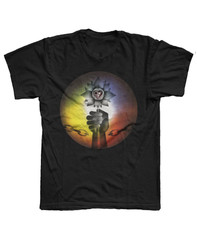 Ladies Black Album Circle T-Shirt (Tour Dates On Reverse)