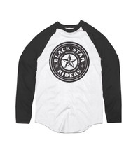 Round Logo White/Black Baseball T-Shirt